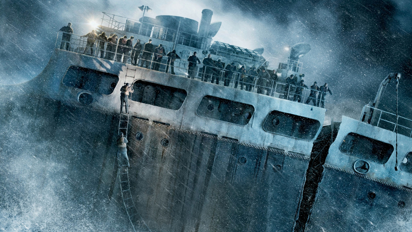 Barco Gris y Blanco en el Mar. Wallpaper in 1366x768 Resolution