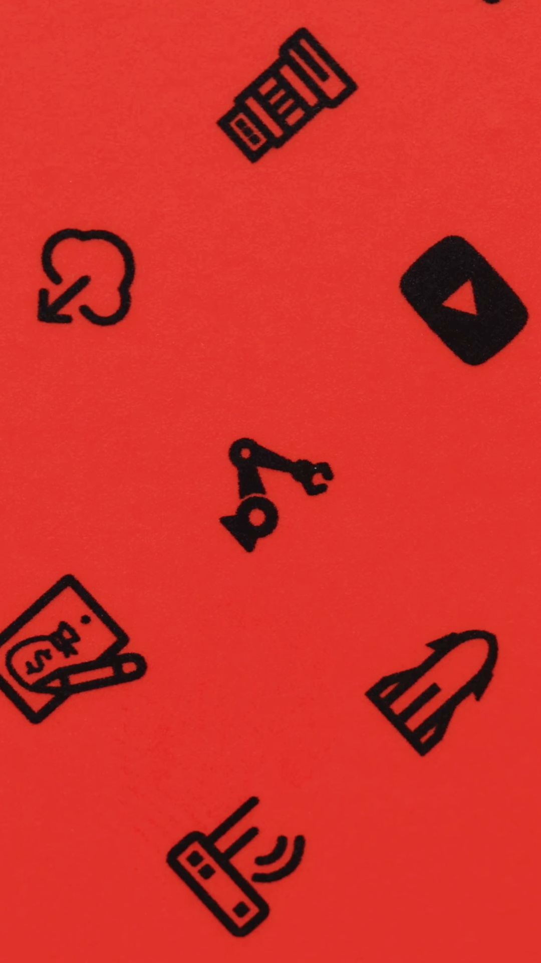 Heart, Icon, Orange, Pink, Line. Wallpaper in 1080x1920 Resolution