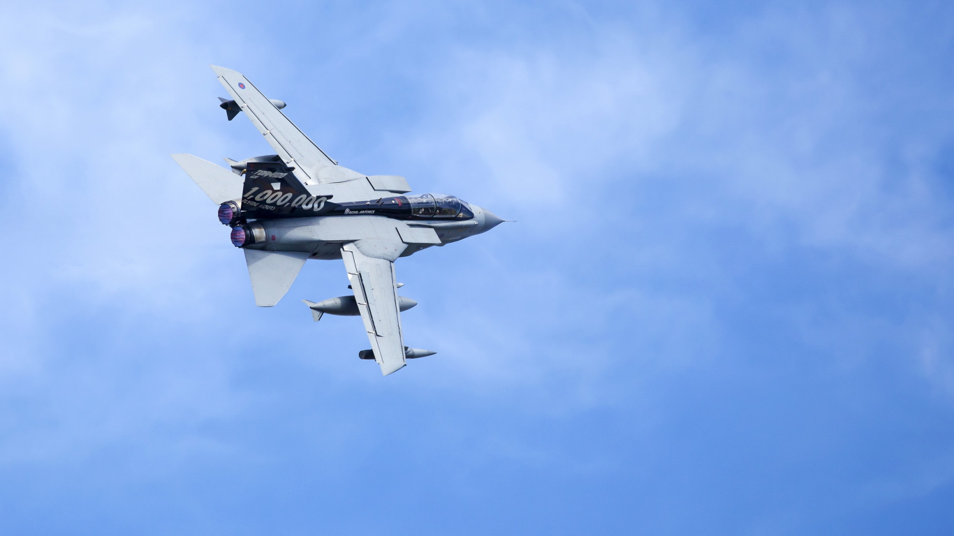 White and Black Jet Plane in Mid Air During Daytime. Wallpaper in 1366x768 Resolution