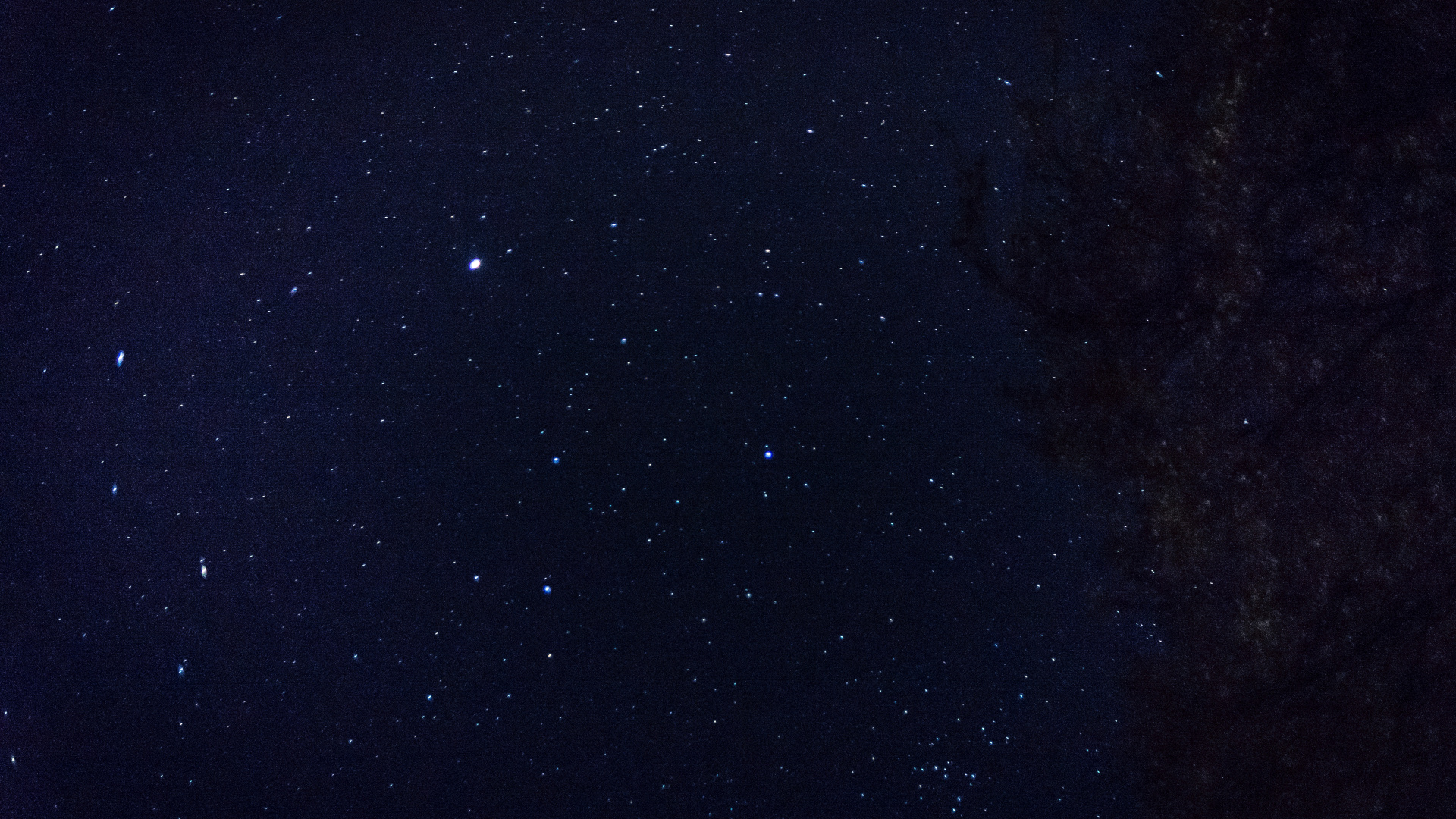 Black and White Starry Night. Wallpaper in 1920x1080 Resolution