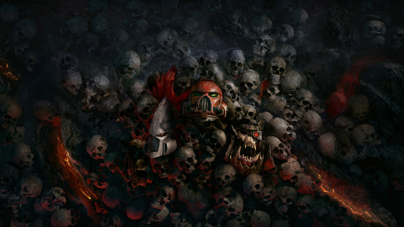Red and White Mask on Black and Gray Surface. Wallpaper in 1366x768 Resolution