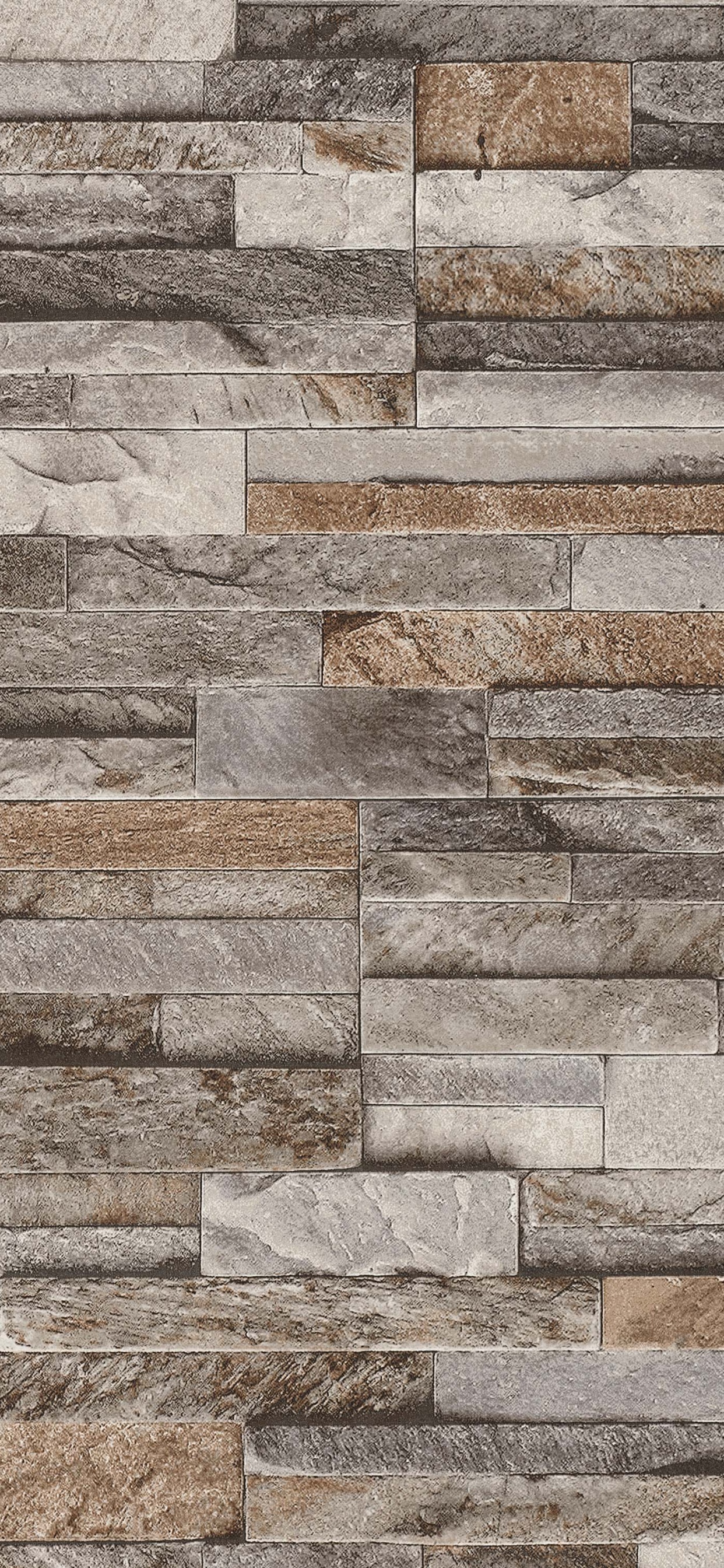 Braune Und Beige Backsteinmauer. Wallpaper in 1242x2688 Resolution