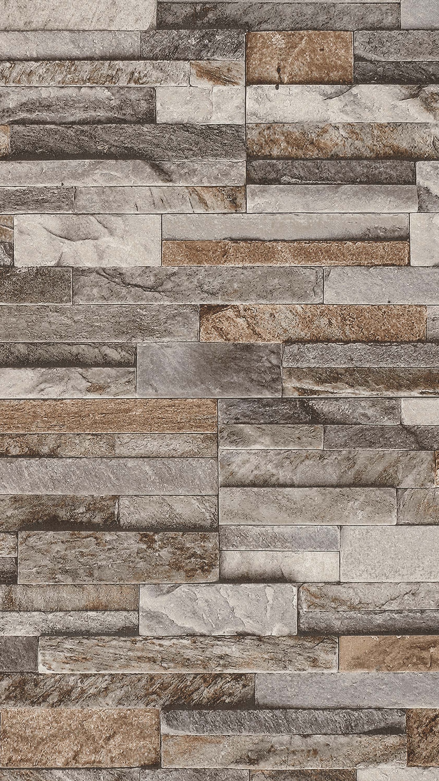 Braune Und Beige Backsteinmauer. Wallpaper in 1440x2560 Resolution