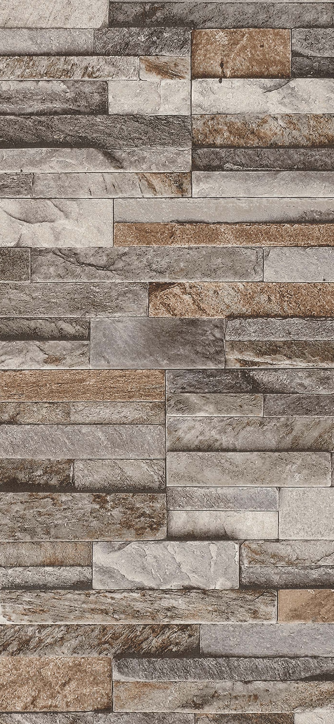 Brown and Beige Brick Wall. Wallpaper in 1125x2436 Resolution