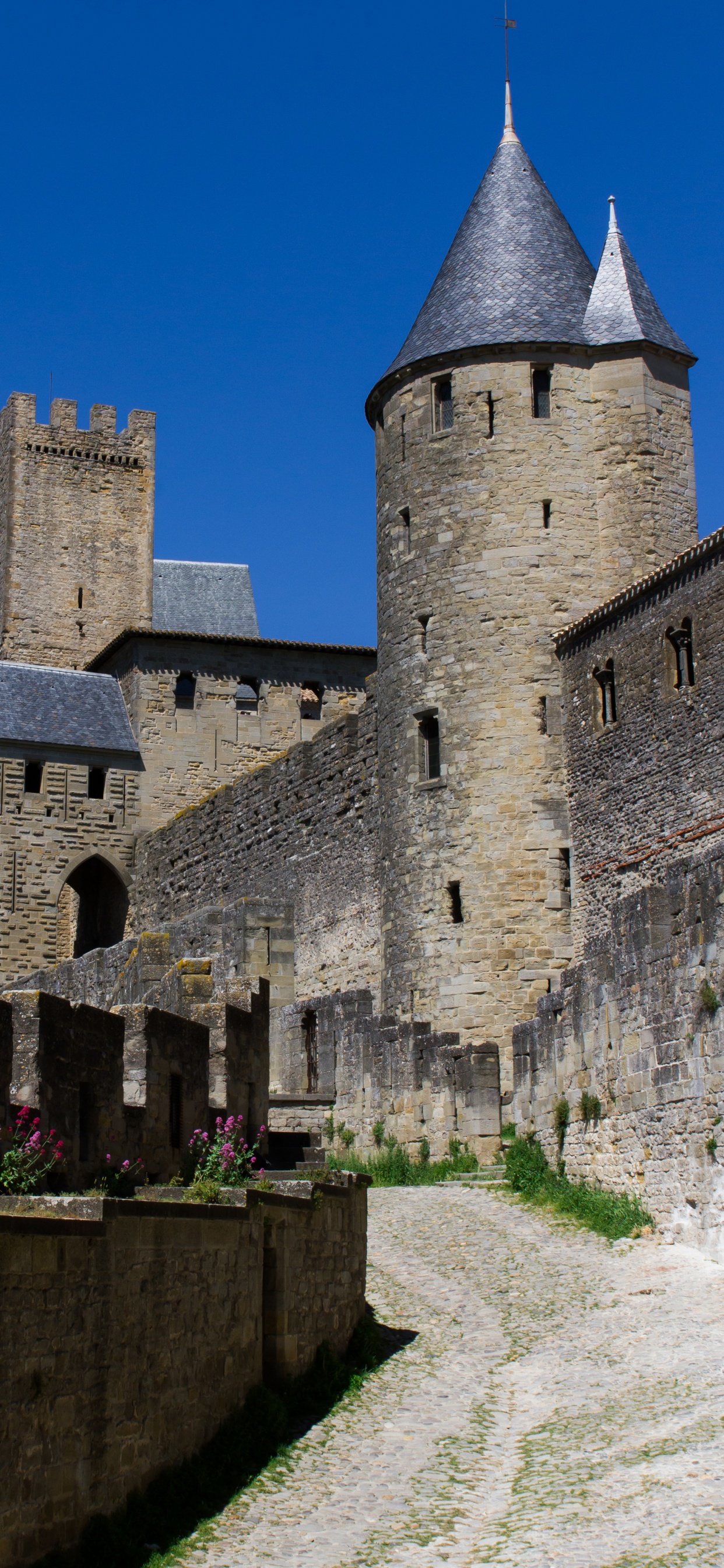 Château en Béton Gris Sous Ciel Bleu Pendant la Journée. Wallpaper in 1242x2688 Resolution