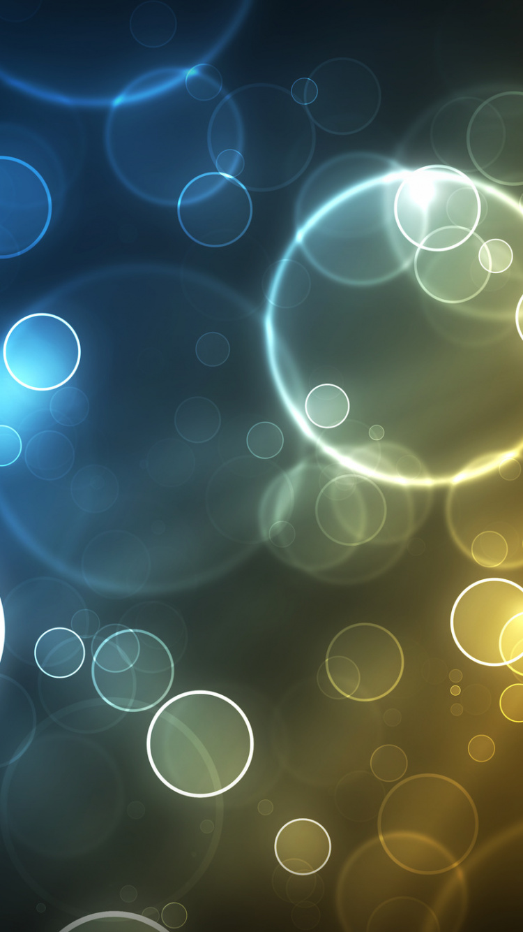 Blue and White Light Bokeh. Wallpaper in 750x1334 Resolution