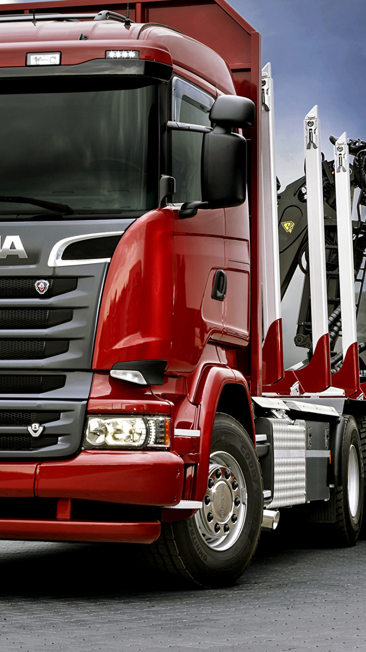 Red and White Ford Truck on Road During Daytime. Wallpaper in 750x1334 Resolution