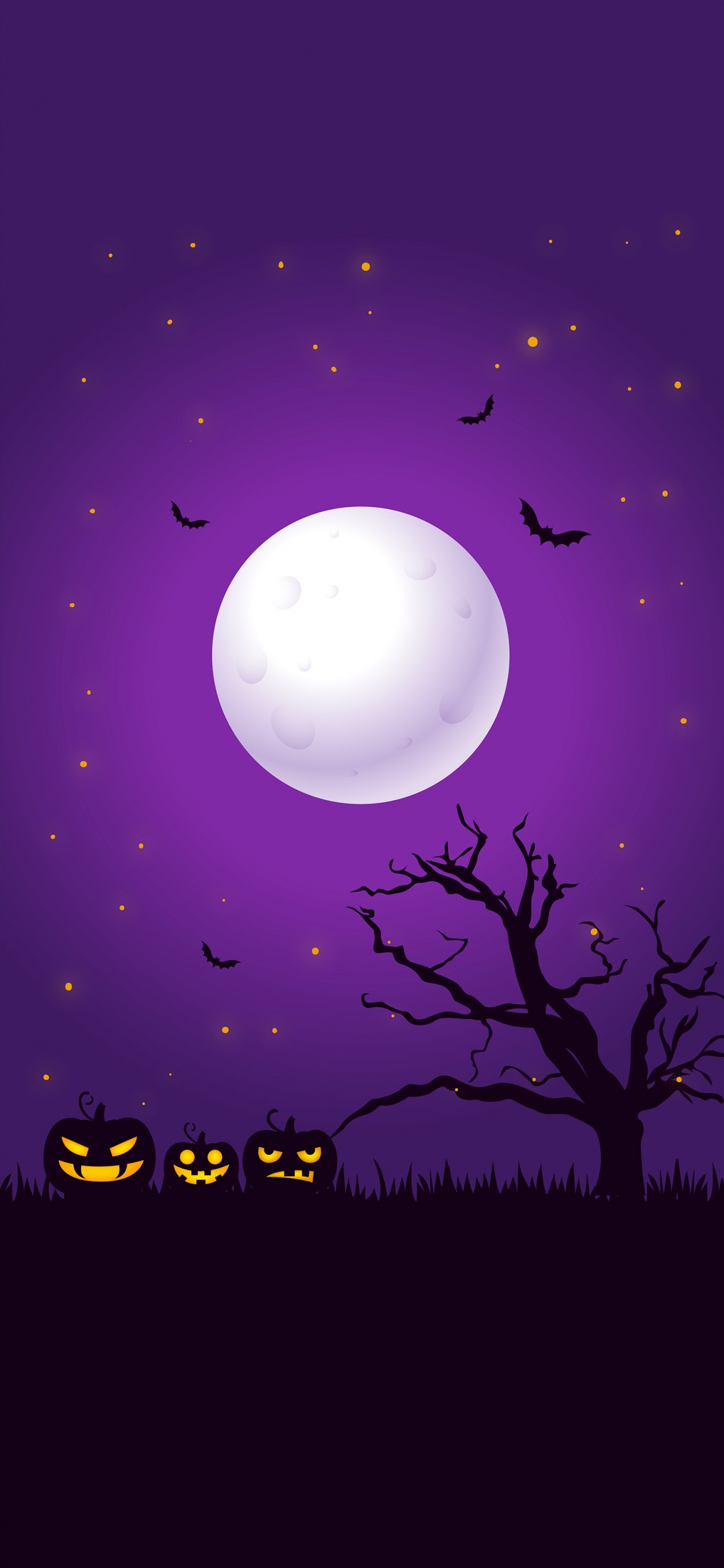 Helloween, Event, Atmosphere, Astronomical Object, Purple. Wallpaper in 1125x2436 Resolution