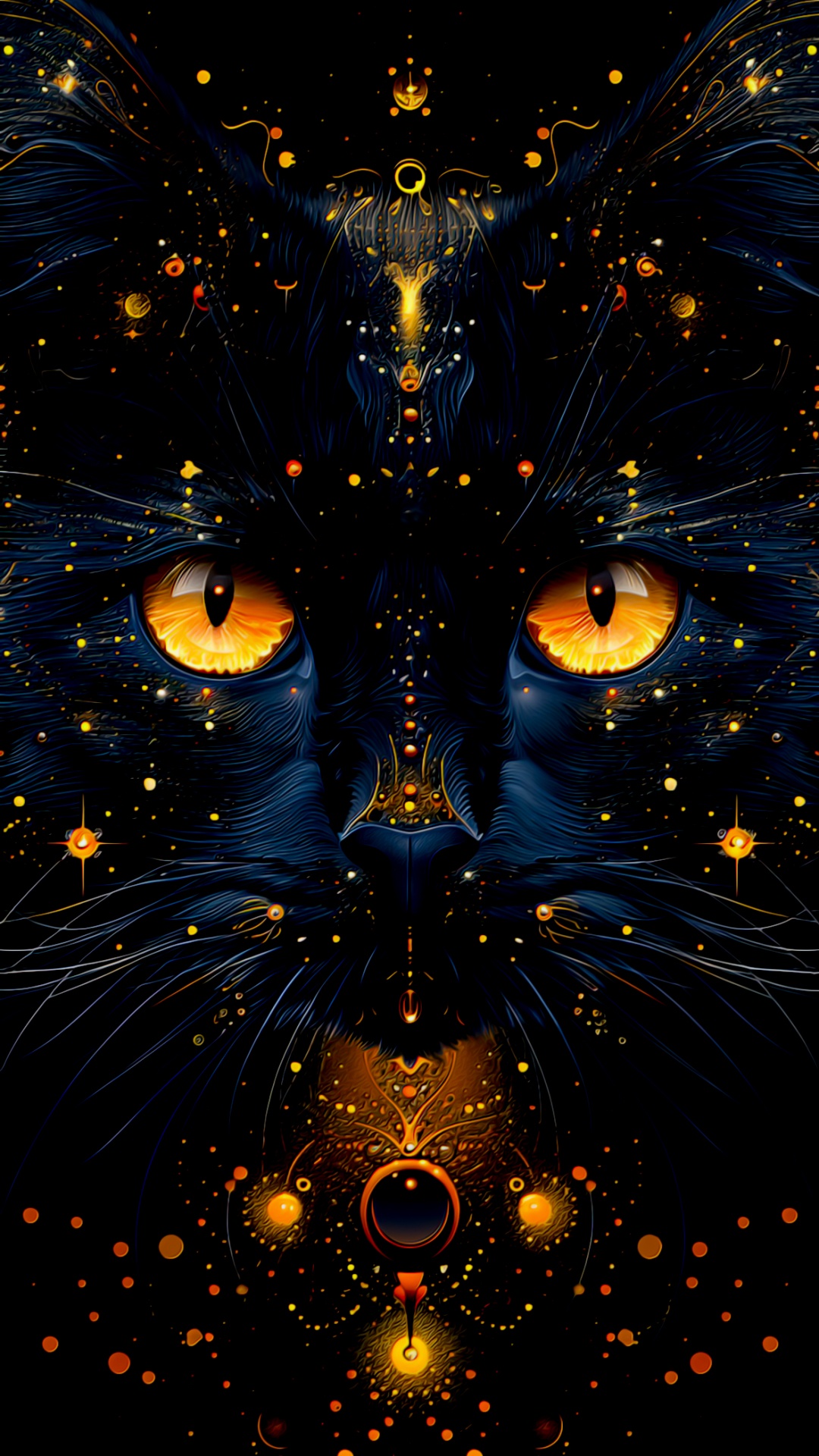 Fractal Art, Painting, Visual Arts, Avatar, Whiskers. Wallpaper in 1080x1920 Resolution
