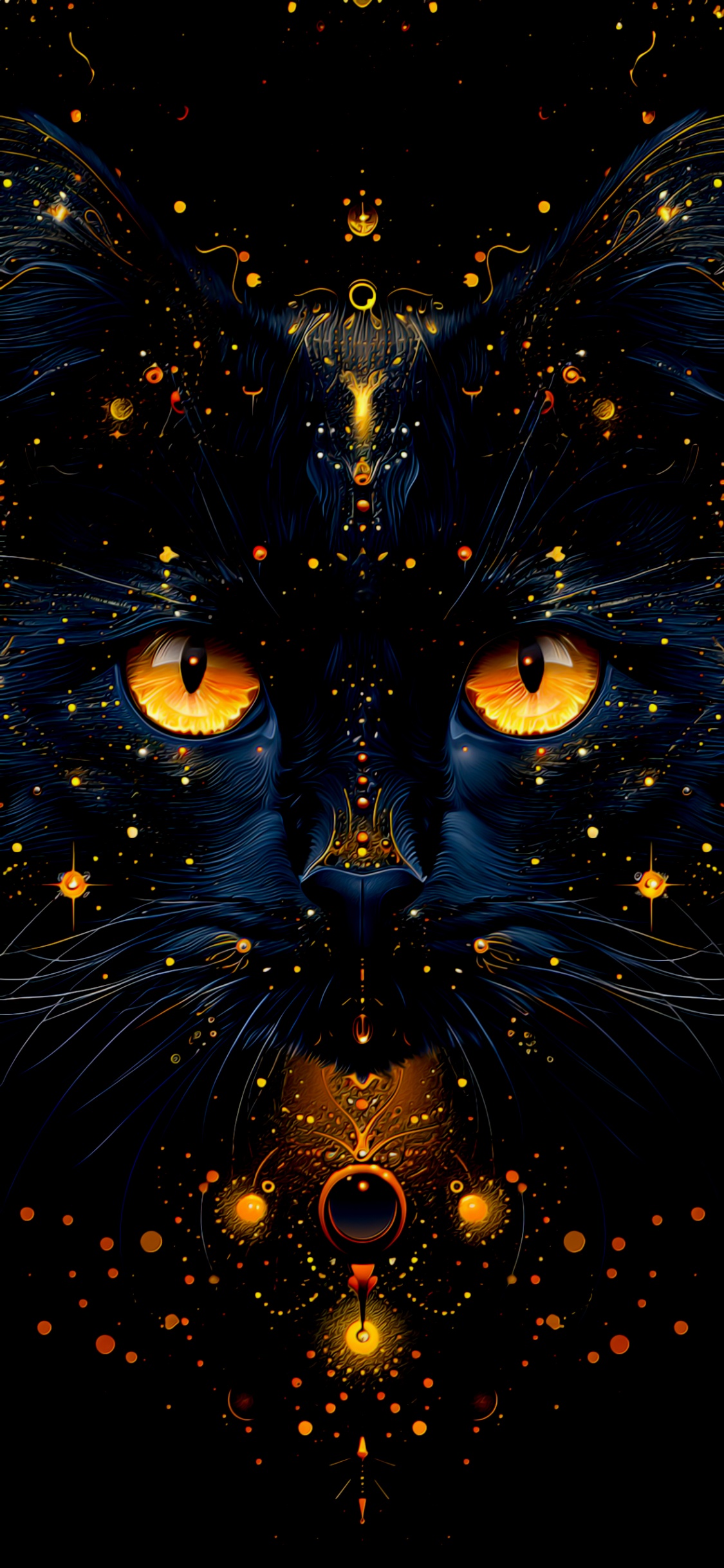 Fraktale Kunst, Malerei, Visual Arts, Avatare, Backenbart. Wallpaper in 1125x2436 Resolution