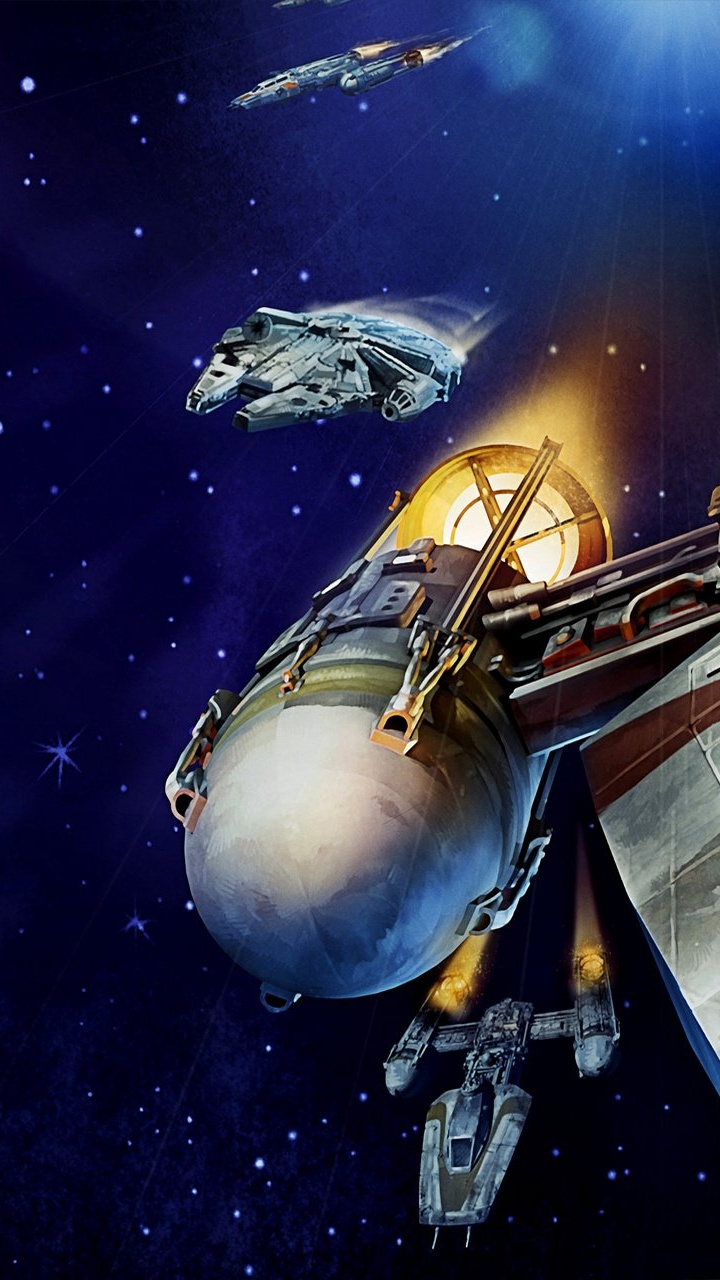 Aile en Y, Star Wars, le Travail de L'art, Espace Extérieur, la Station Spatiale. Wallpaper in 720x1280 Resolution