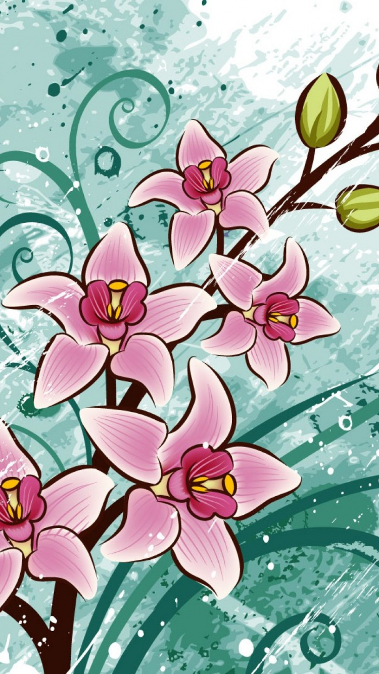 Pétales de Fleurs Roses et Jaunes. Wallpaper in 750x1334 Resolution