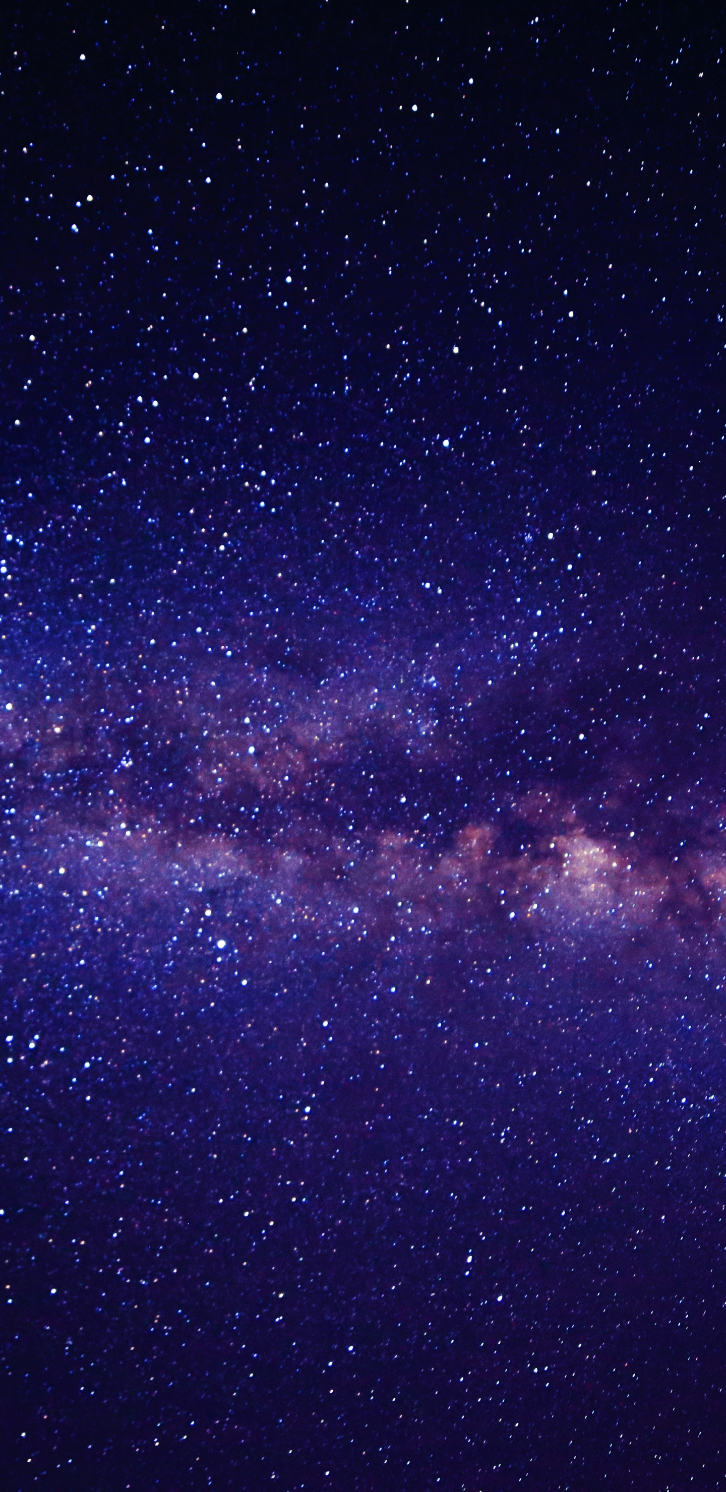 Lila Und Schwarze Sternennacht. Wallpaper in 1440x2960 Resolution