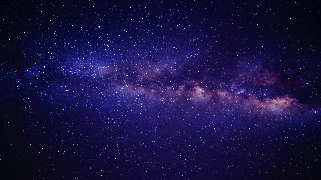 Noche Estrellada Morada y Negra. Wallpaper in 1280x720 Resolution