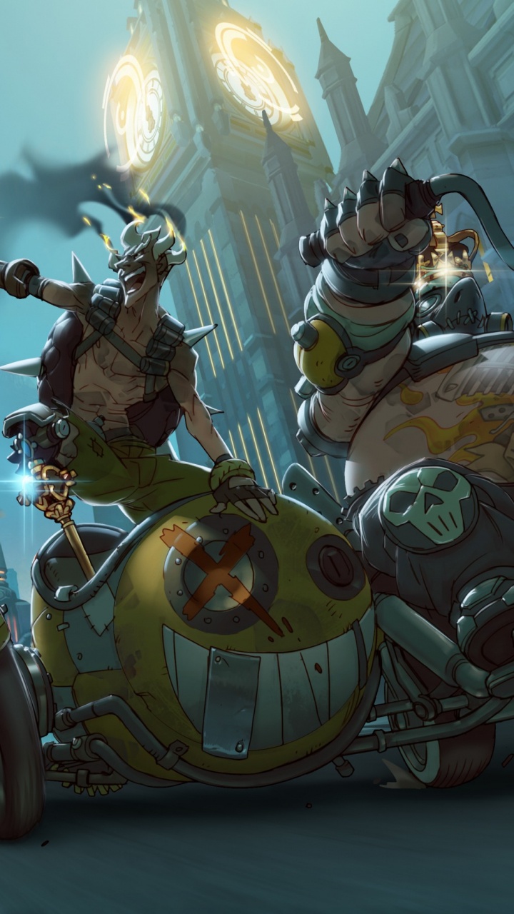 Man in Black and White Suit Riding on White and Gold Robot. Wallpaper in 720x1280 Resolution