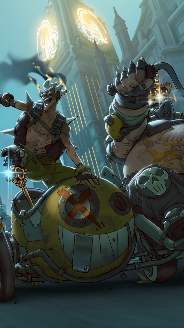 Homme en Costume Noir et Blanc à Cheval Sur un Robot Blanc et Or. Wallpaper in 750x1334 Resolution