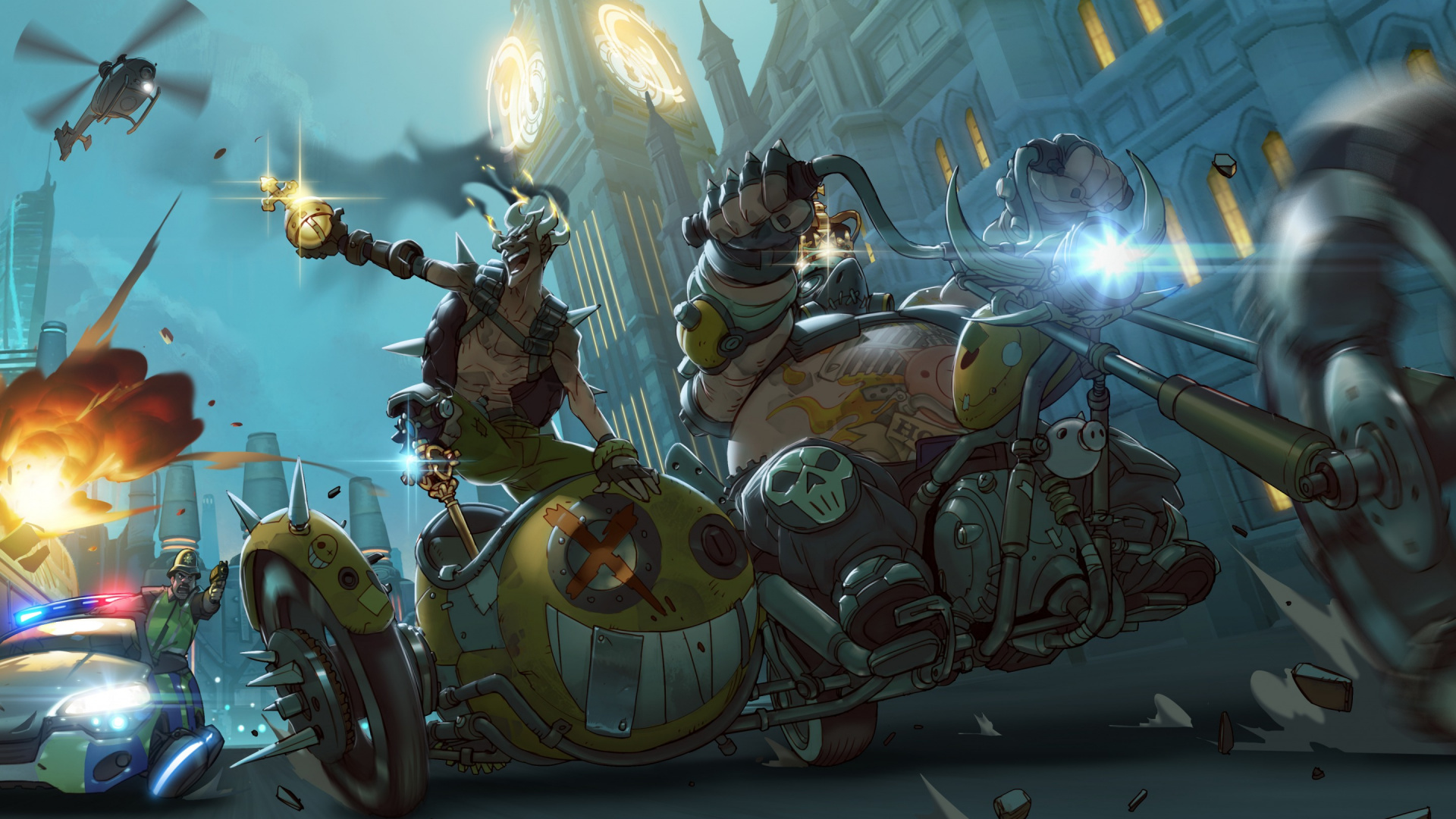 Hombre en Traje Blanco y Negro Montado en Robot Blanco y Dorado. Wallpaper in 1920x1080 Resolution