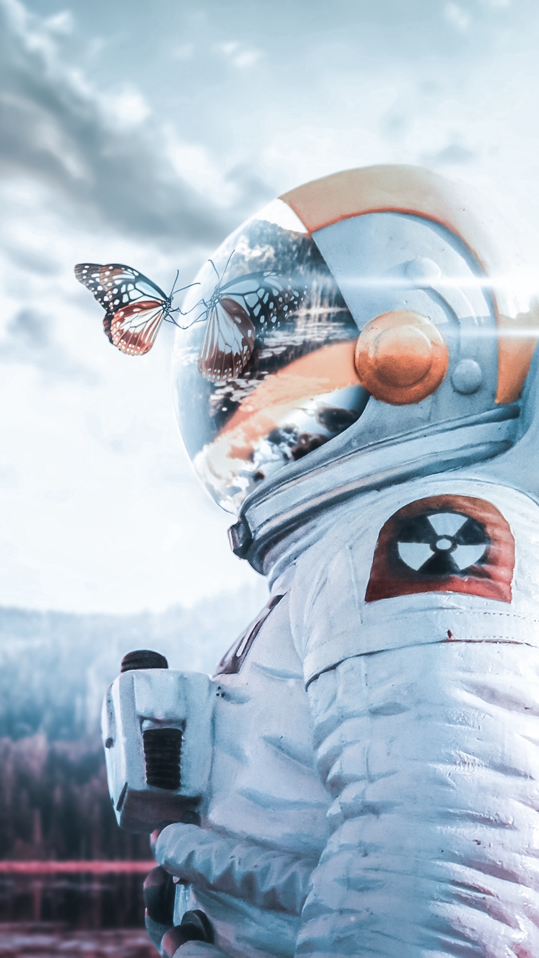 Cloud, Azure, Sports Gear, Helmet, Automotive Tire. Wallpaper in 1080x1920 Resolution