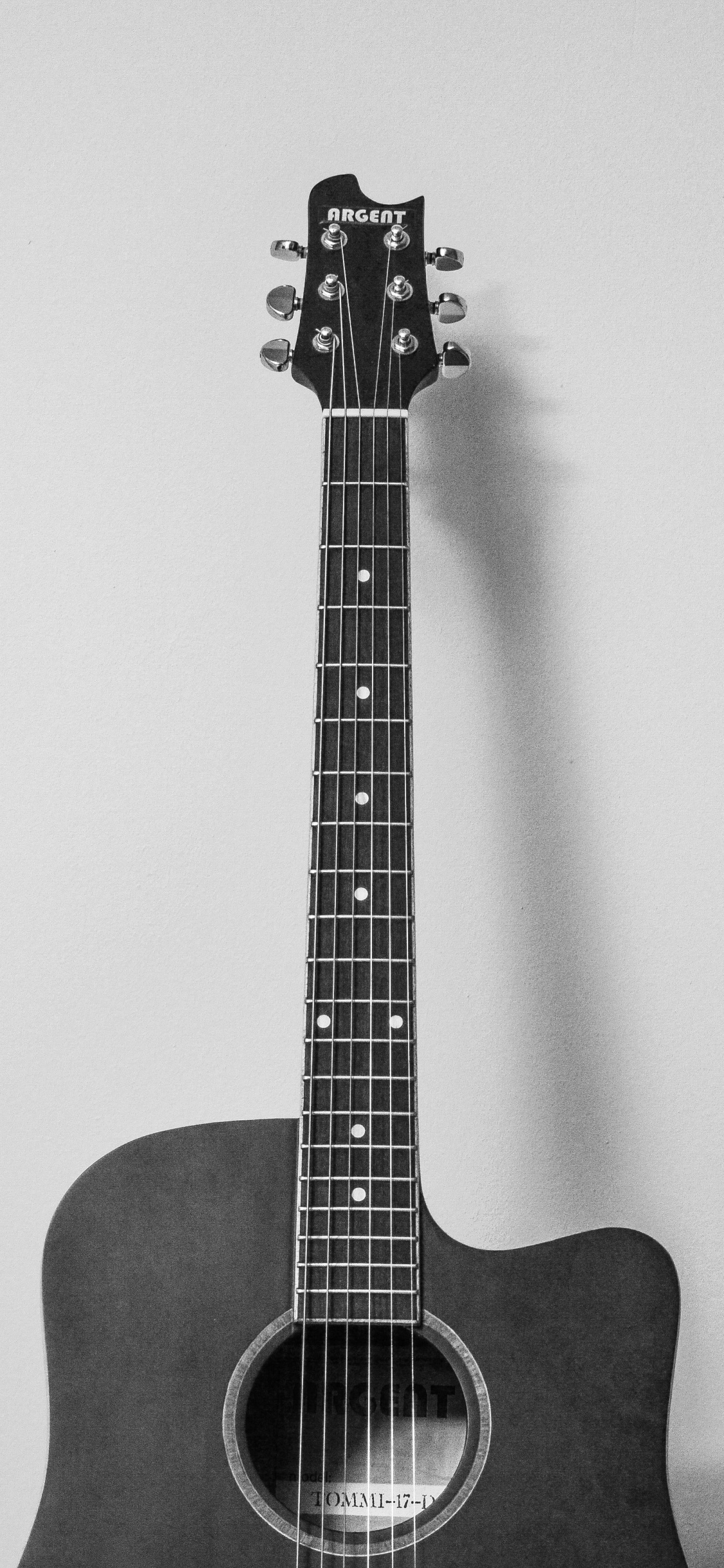 Guitarra, Guitarra Eléctrica, Guitarra Acústica, Instrumento de Cuerda, en Blanco y Negro. Wallpaper in 1125x2436 Resolution