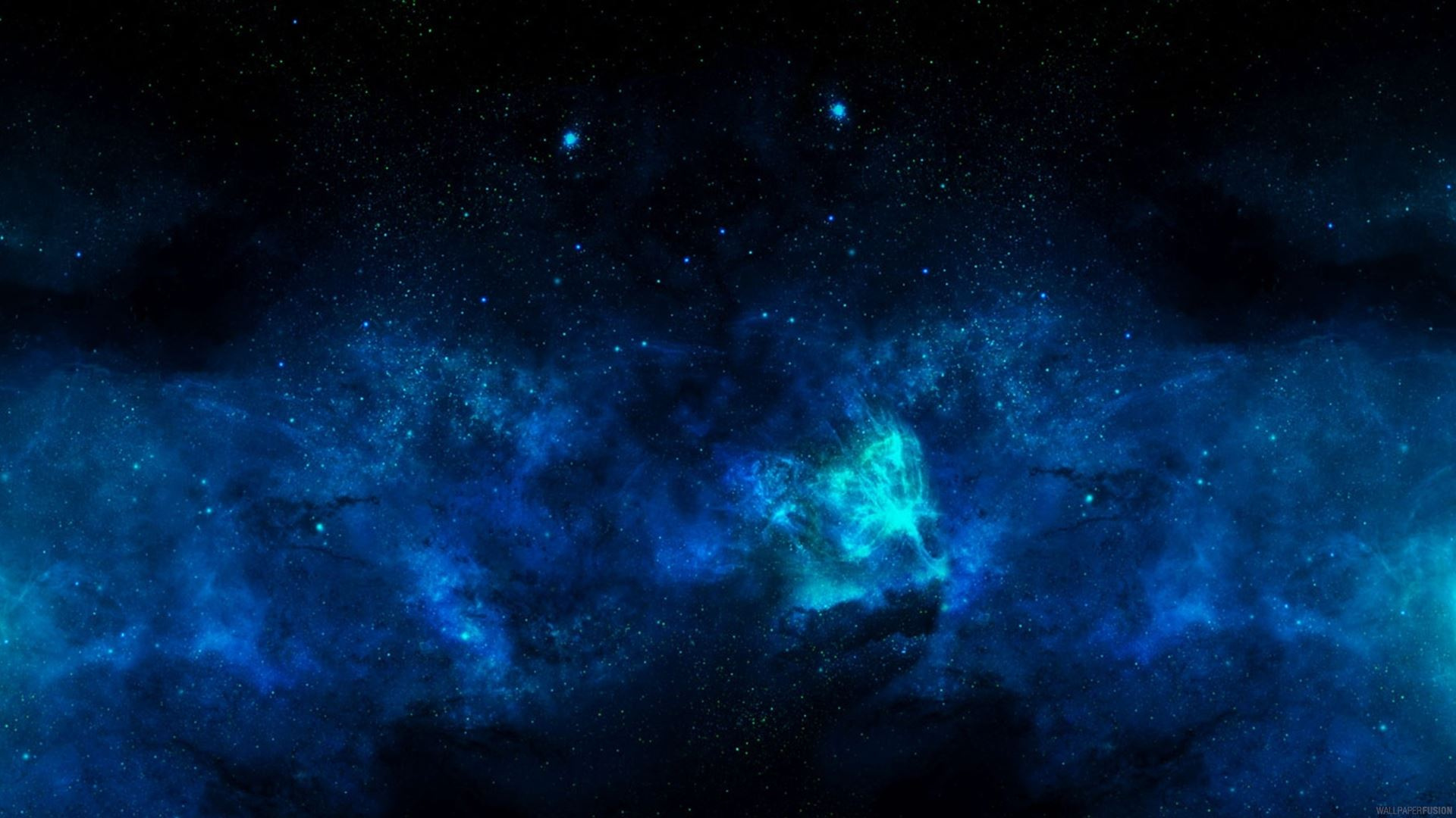 Ilustración de Galaxia Azul y Negro. Wallpaper in 1920x1080 Resolution