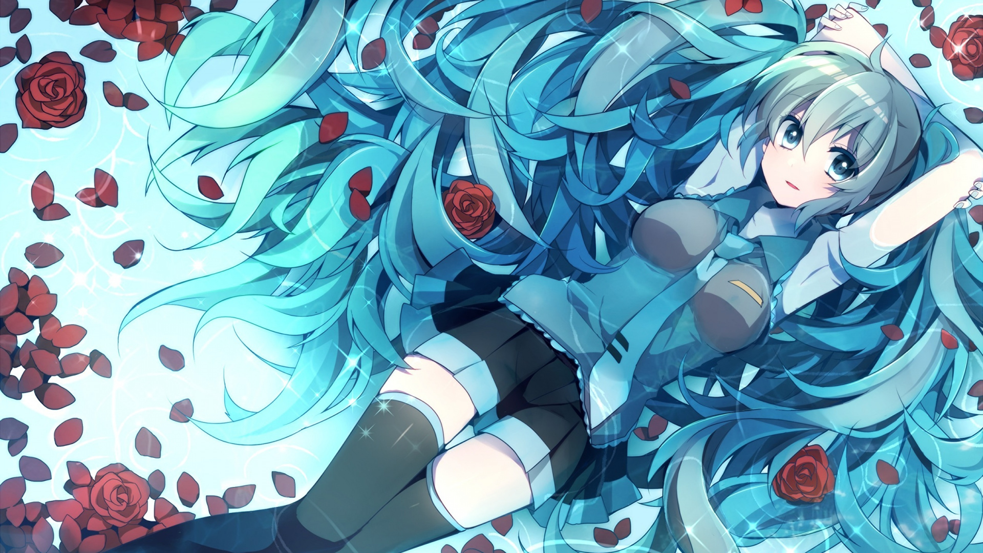 Blaugrüne Und Weiße Abstrakte Malerei. Wallpaper in 1920x1080 Resolution