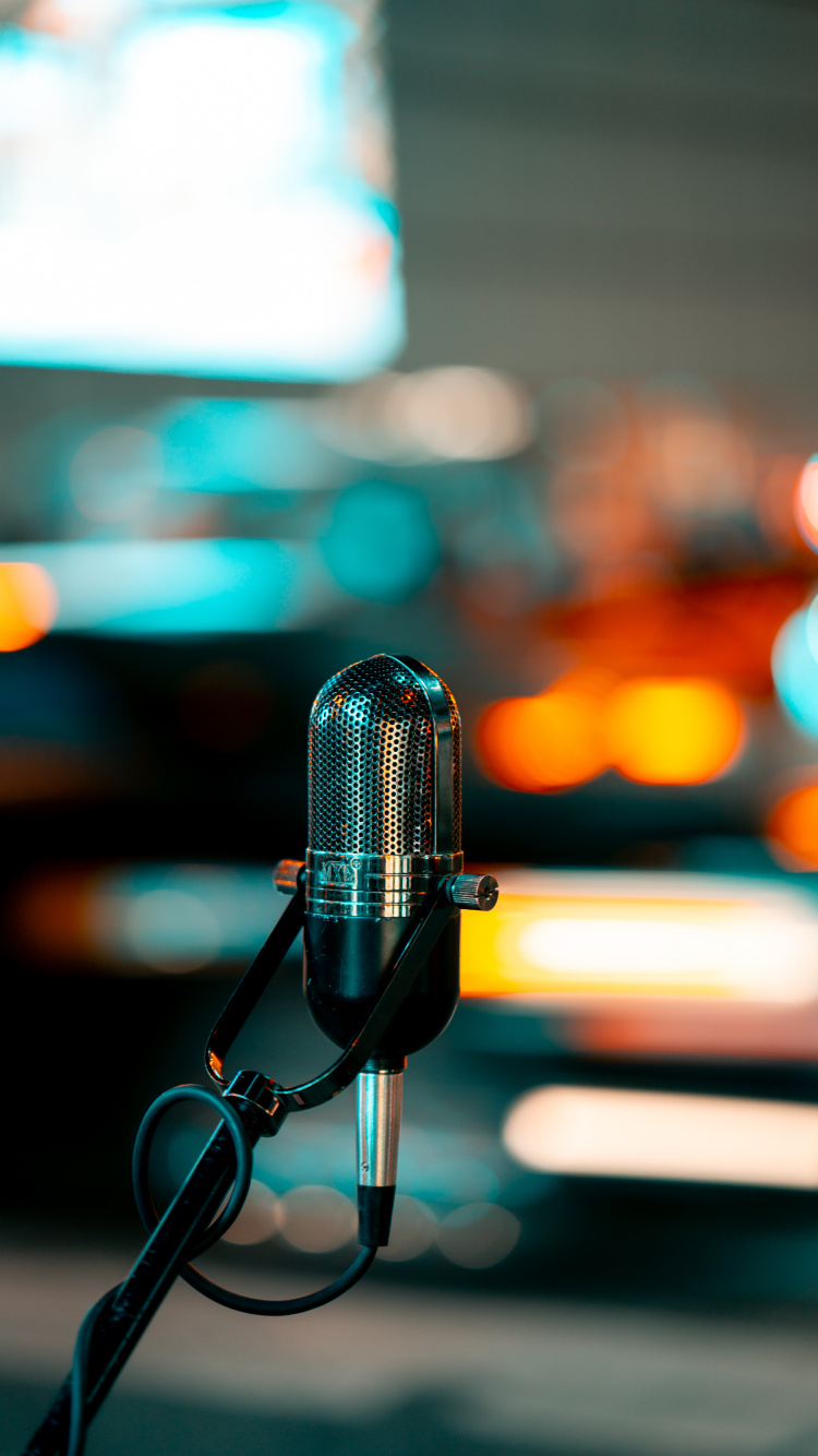 Microphone, Studio D'enregistrement, Blue, L'équipement Audio, Green. Wallpaper in 750x1334 Resolution