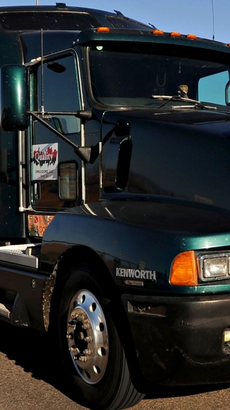 Camion Bleu et Noir Sur Route Pendant la Journée. Wallpaper in 750x1334 Resolution