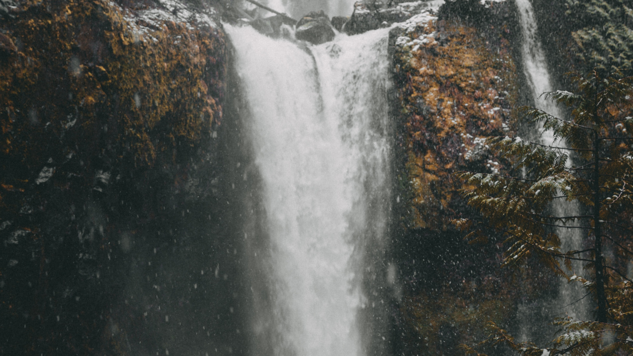Water, Tree, Body of Water, Chute, Nature. Wallpaper in 1280x720 Resolution