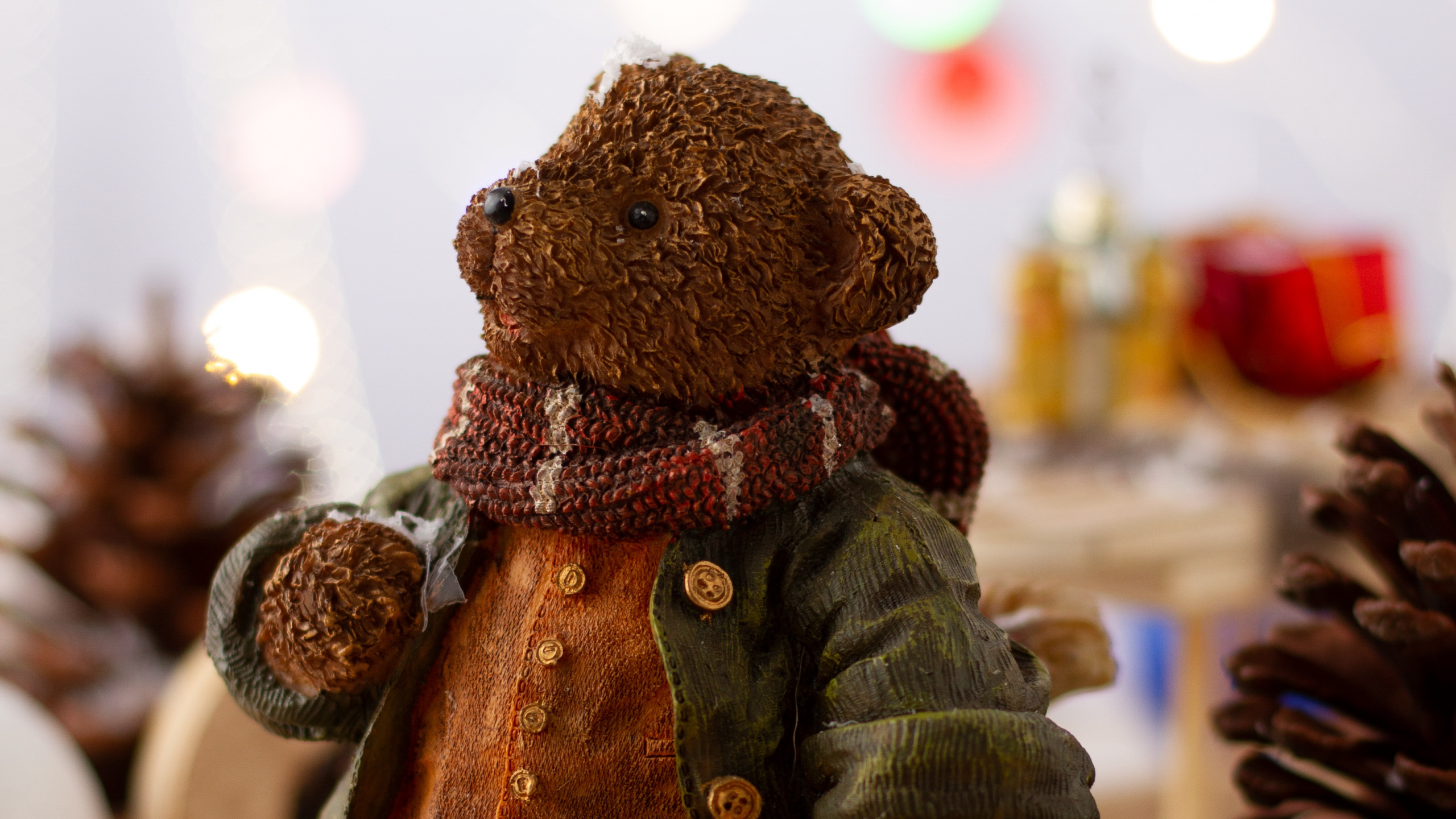 Nounours, Brown, Qhd, Figurine, Fourrure. Wallpaper in 2560x1440 Resolution