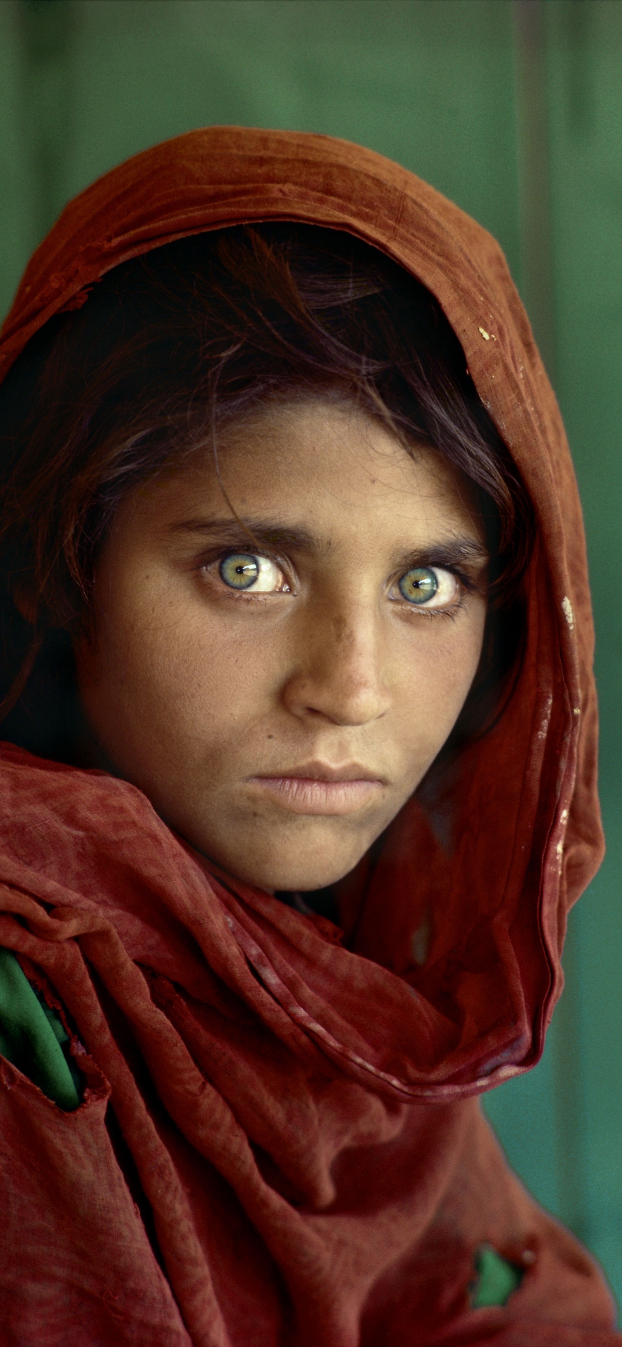 Afghan Girl, Afghanistan, National Geographic, Face, Eye. Wallpaper in 1242x2688 Resolution
