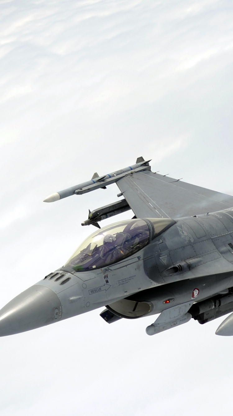 Avión de Combate Gris en el Aire. Wallpaper in 750x1334 Resolution