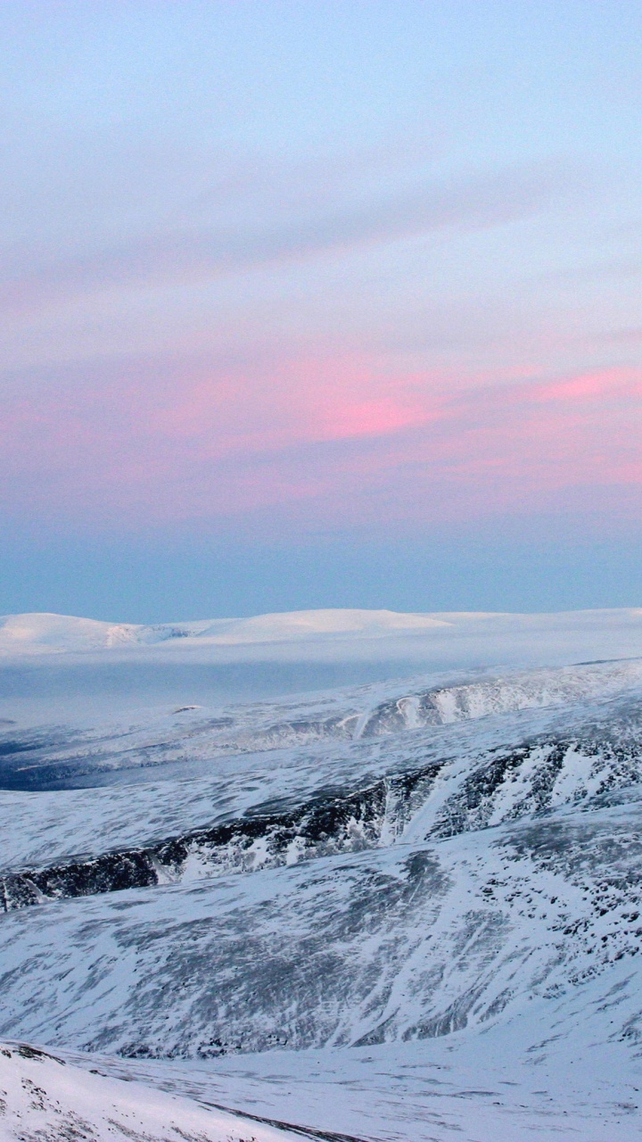 Snow Covered Mountain Under Cloudy Sky During Daytime. Wallpaper in 720x1280 Resolution