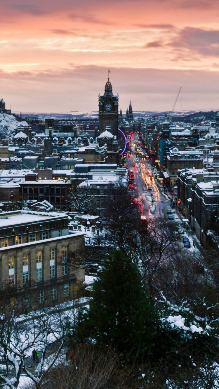 City With High Rise Buildings During Sunset. Wallpaper in 750x1334 Resolution