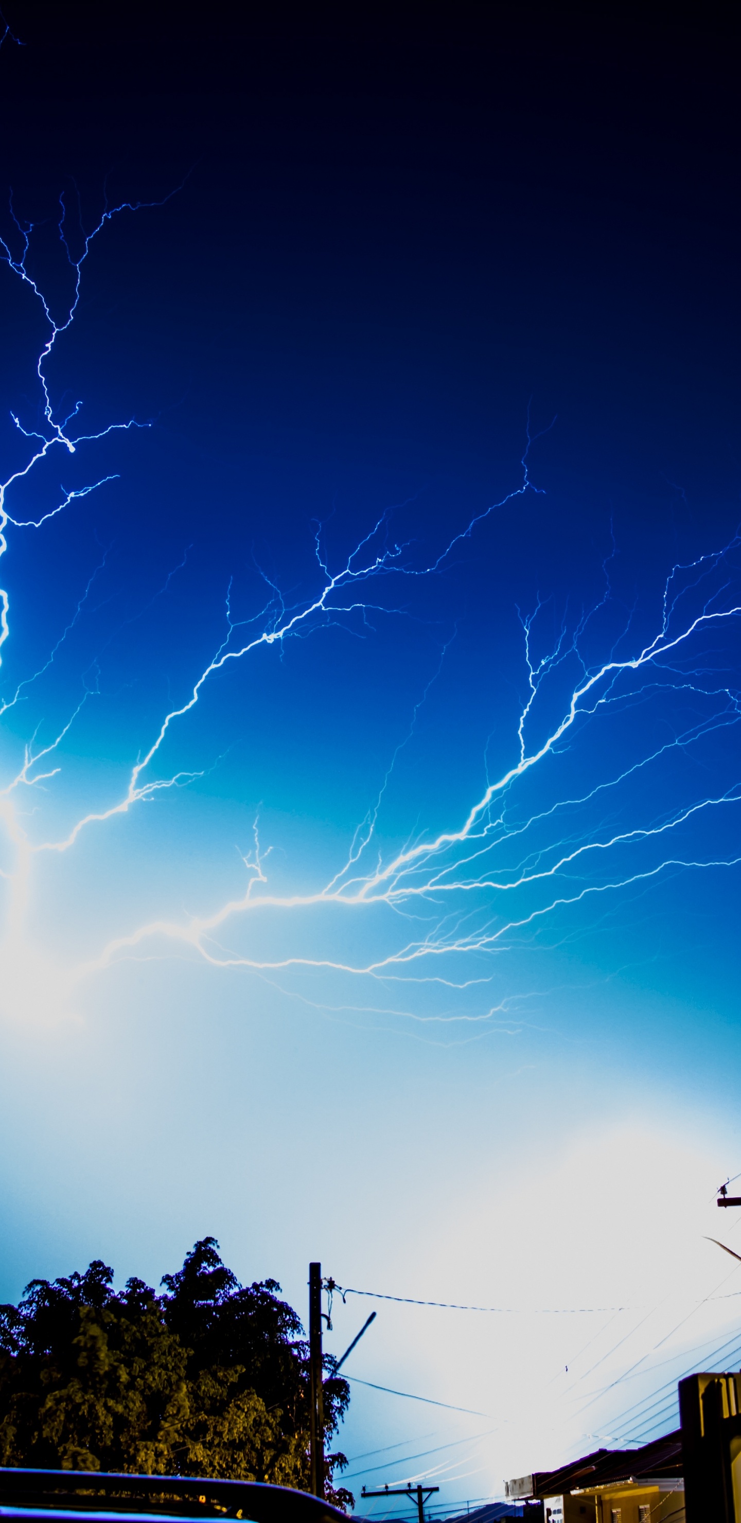 Orage, Atmosphère, Blue, Lumière, Eau. Wallpaper in 1440x2960 Resolution