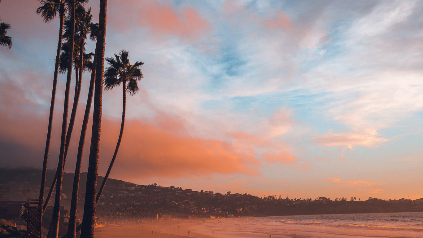 Das Wörterbuch Obskurer Sorgen, La Jolla, Cloud, Afterglow, Naturlandschaft. Wallpaper in 1366x768 Resolution