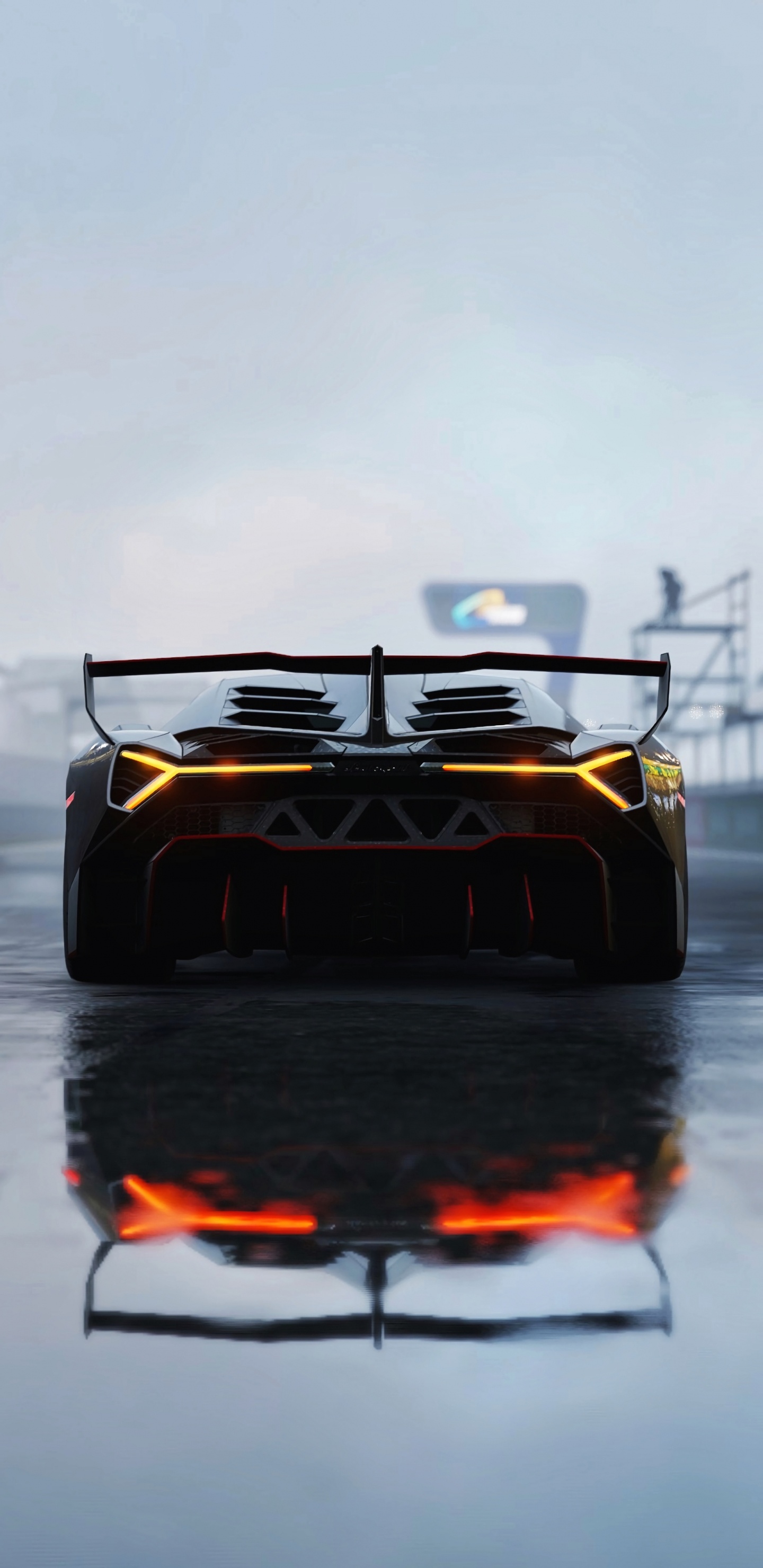 Voiture Noir et Argent Sur Sol Couvert de Neige. Wallpaper in 1440x2960 Resolution