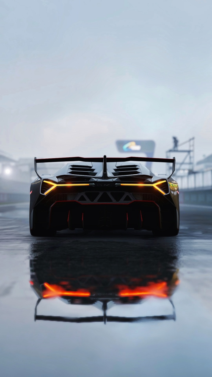 Voiture Noir et Argent Sur Sol Couvert de Neige. Wallpaper in 720x1280 Resolution