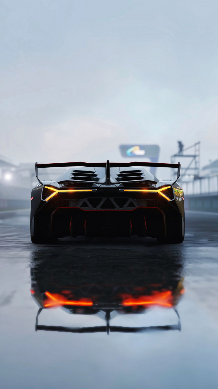 Voiture Noir et Argent Sur Sol Couvert de Neige. Wallpaper in 750x1334 Resolution