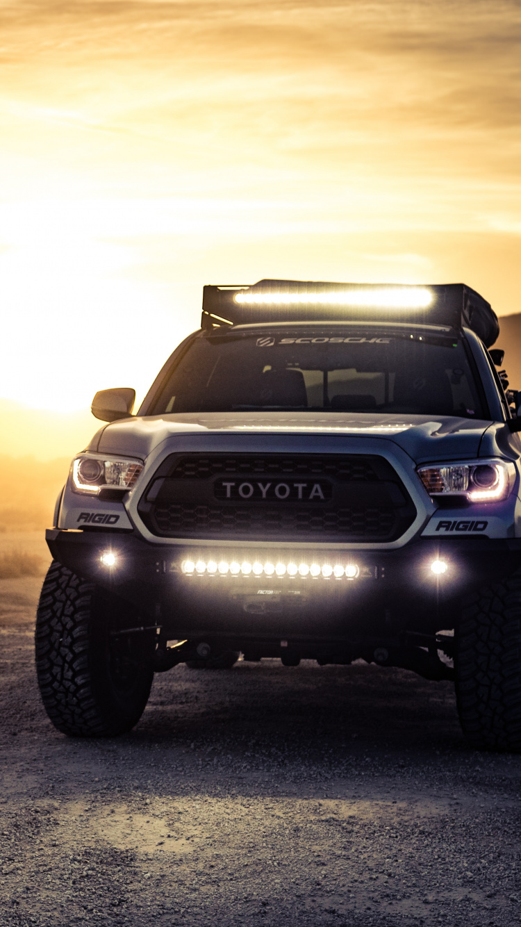 Schwarzer Nissan Suv Auf Braunem Sand Bei Sonnenuntergang. Wallpaper in 750x1334 Resolution