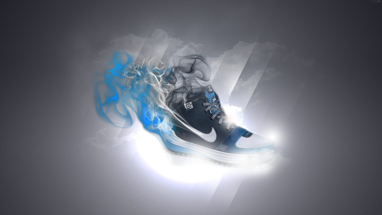 Black and White Nike Athletic Shoes. Wallpaper in 1280x720 Resolution