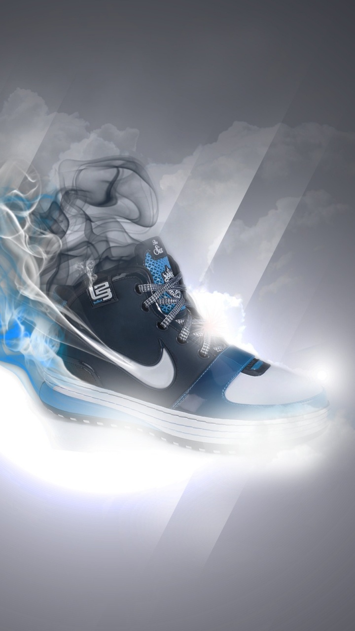 Black and White Nike Athletic Shoes. Wallpaper in 720x1280 Resolution