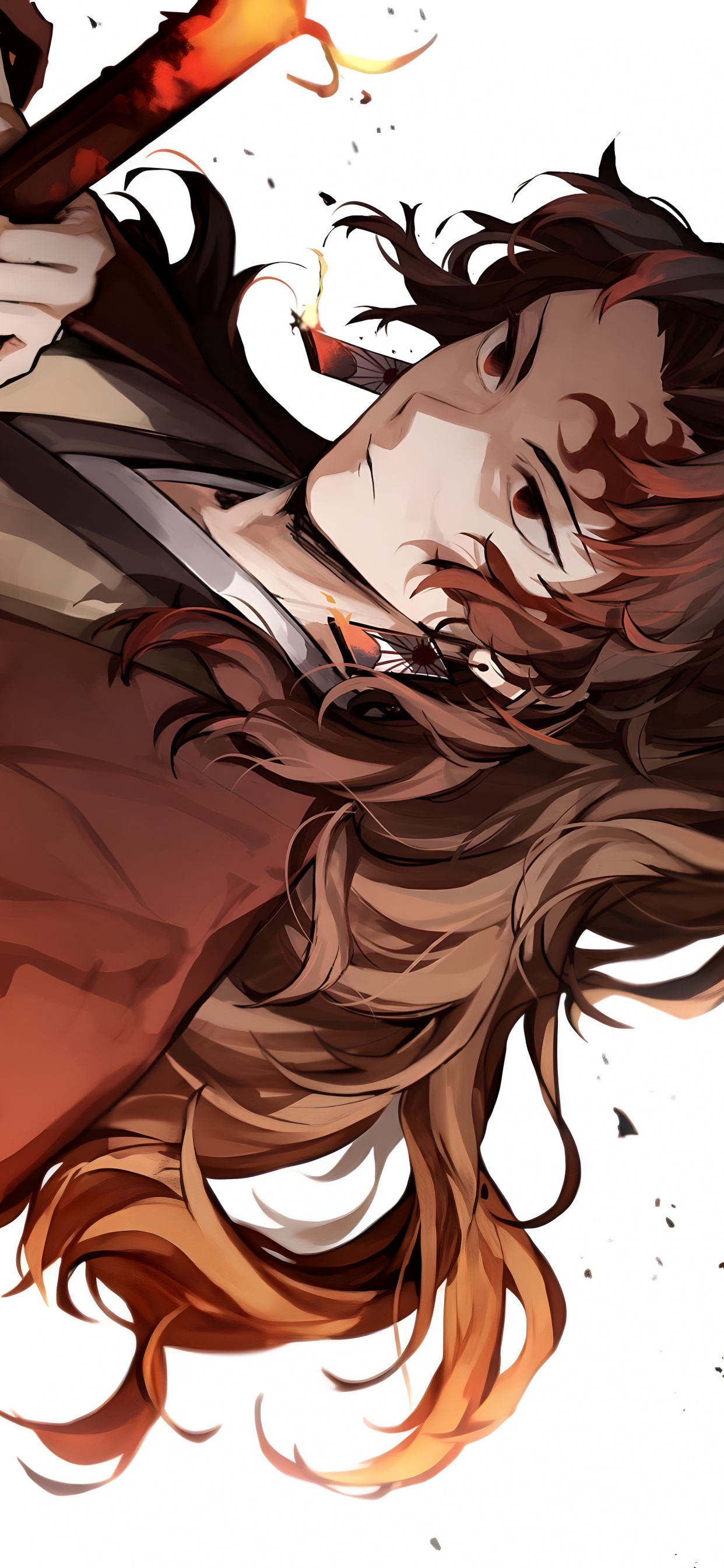 Zeichentrickfilm, Dämonentöter Kimetsu no Yaiba, Giyu Tomioka, Ärmel, Akihito Kanbara. Wallpaper in 1242x2688 Resolution