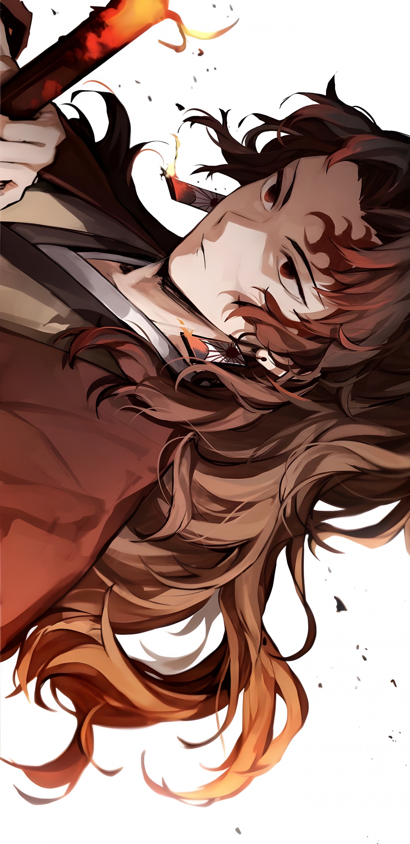 Zeichentrickfilm, Dämonentöter Kimetsu no Yaiba, Giyu Tomioka, Ärmel, Akihito Kanbara. Wallpaper in 1440x2960 Resolution