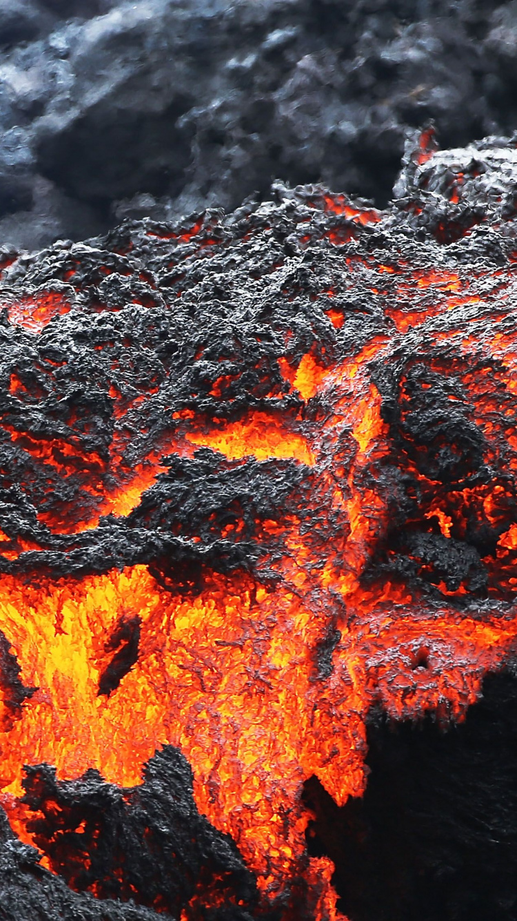 熔岩, 通气缝隙, 莱拉尼庄园, 2018年下Puna爆发, 火山岩 壁纸 750x1334 允许