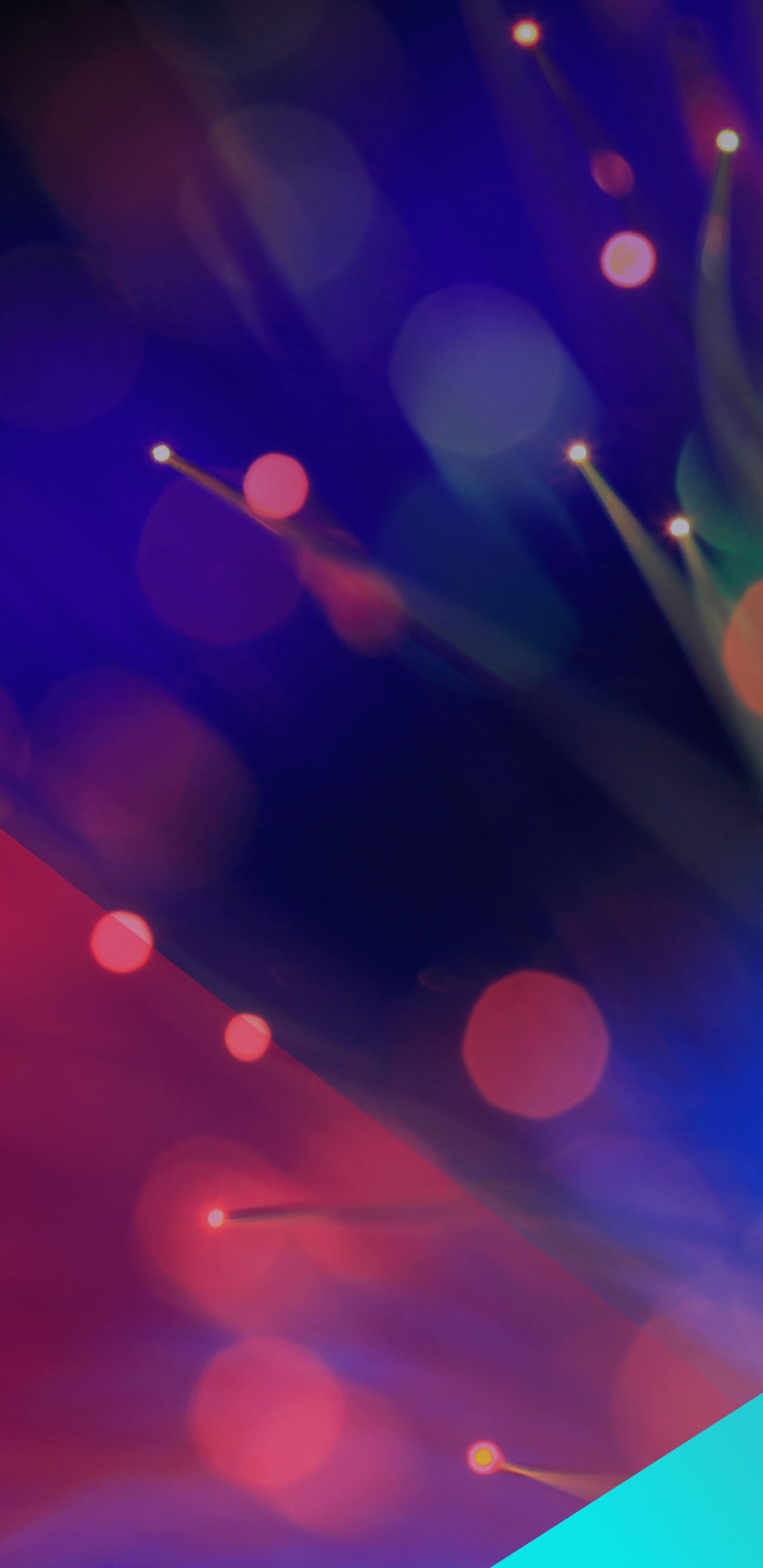Bokeh de Lumière Rouge et Bleue. Wallpaper in 1440x2960 Resolution