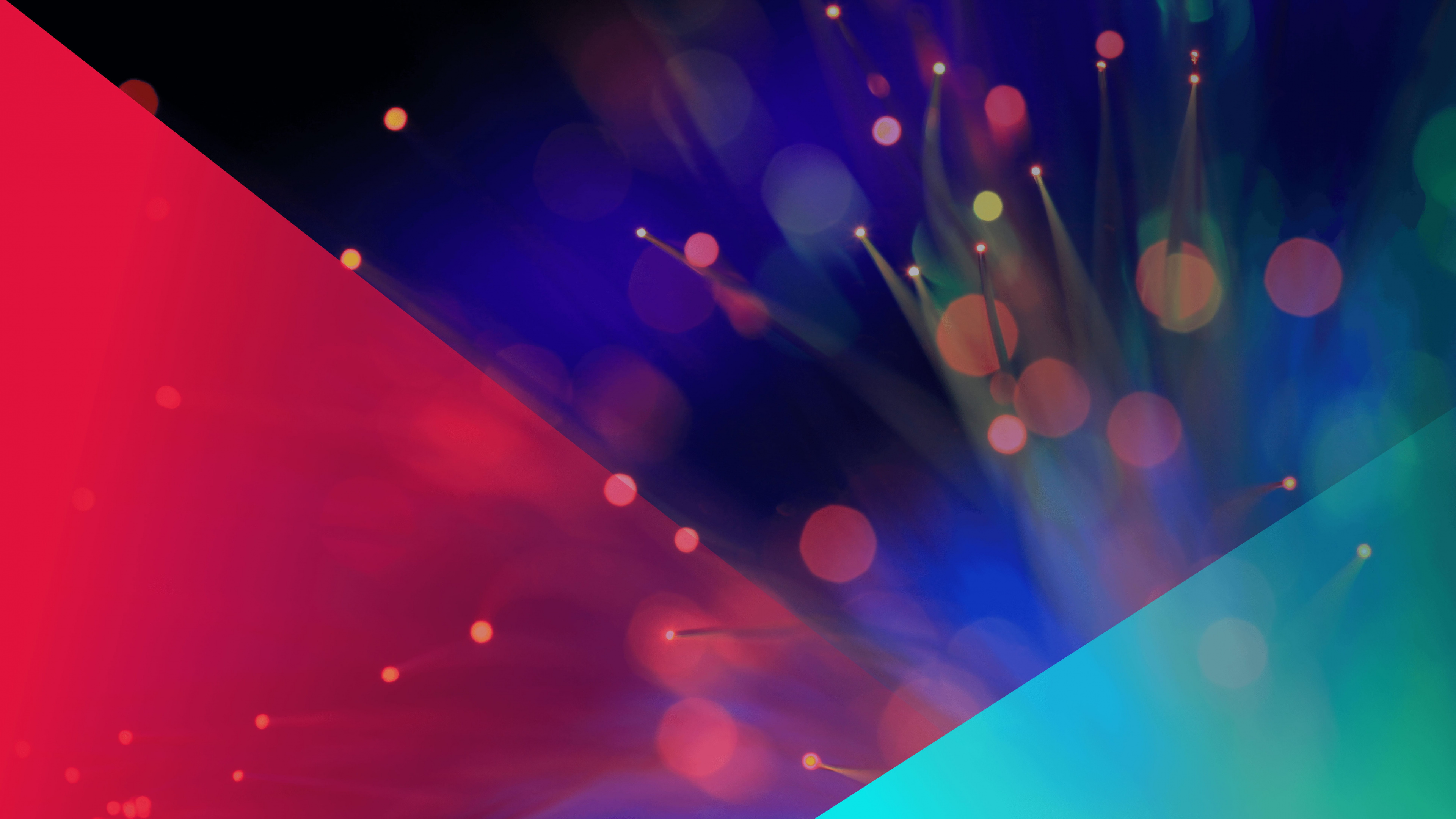 Bokeh de Lumière Rouge et Bleue. Wallpaper in 3840x2160 Resolution