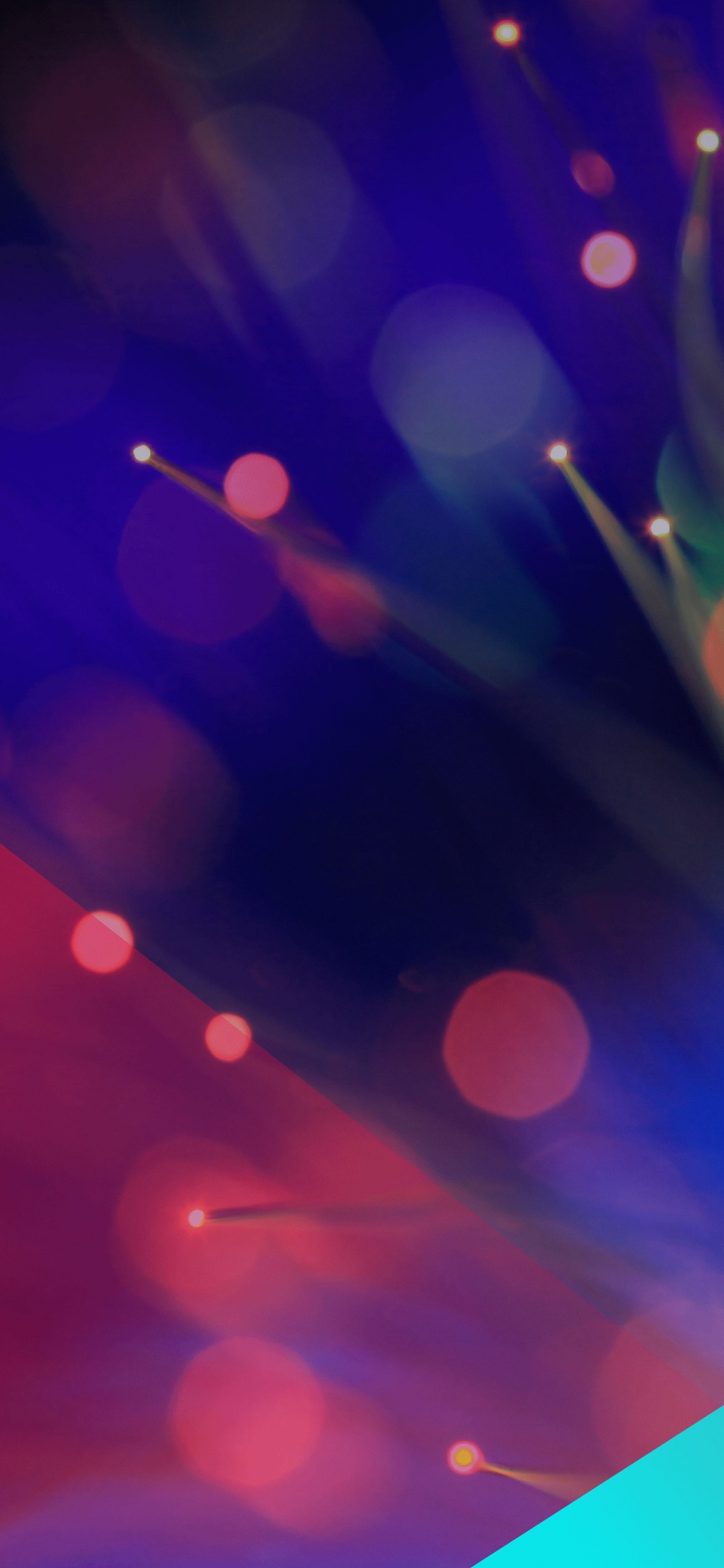 Red and Blue Light Bokeh. Wallpaper in 1125x2436 Resolution