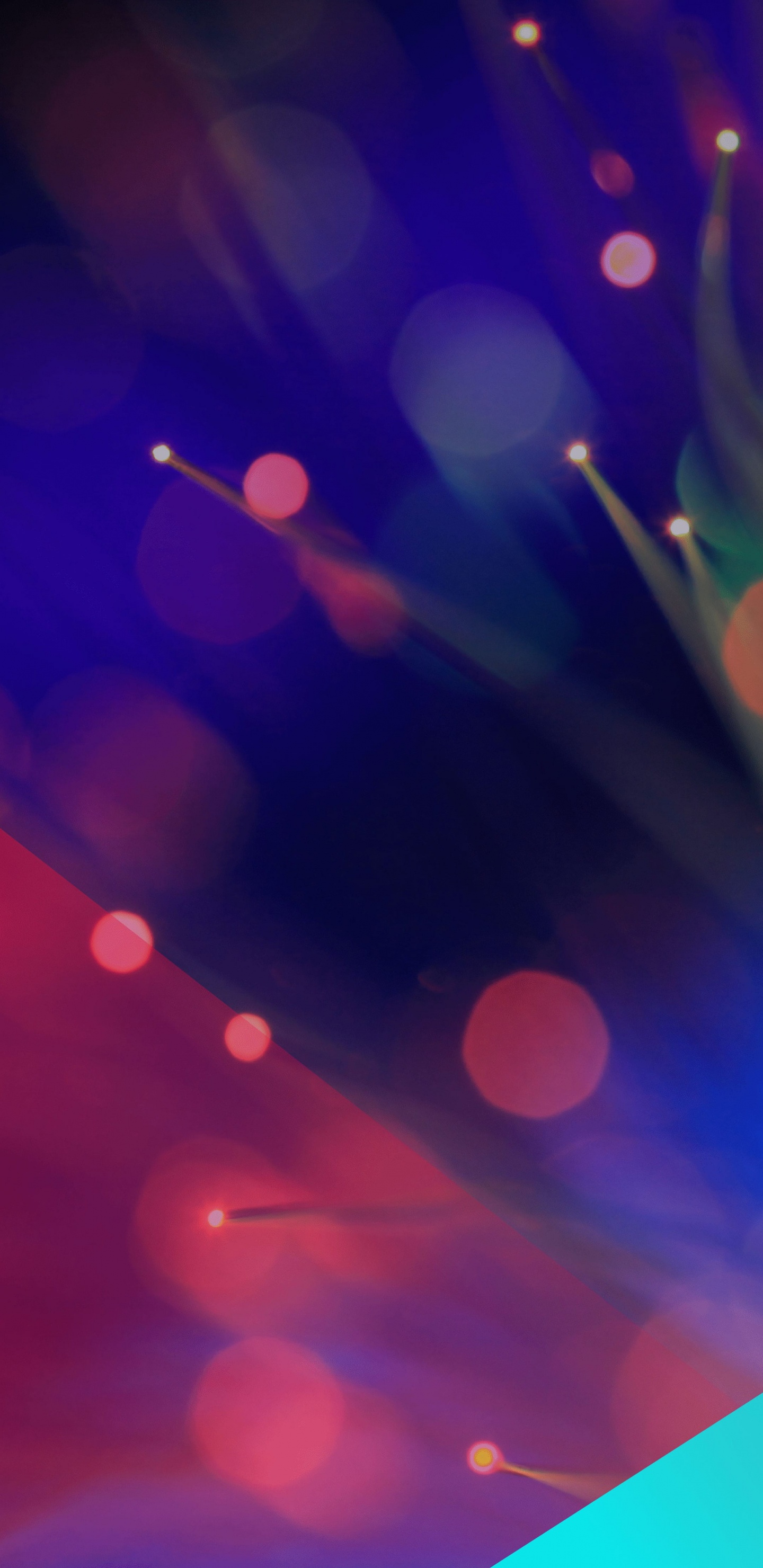 Red and Blue Light Bokeh. Wallpaper in 1440x2960 Resolution