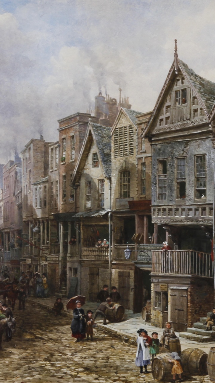 Personnes Marchant Dans la Rue Près D'un Bâtiment en Béton Brun Pendant la Journée. Wallpaper in 720x1280 Resolution