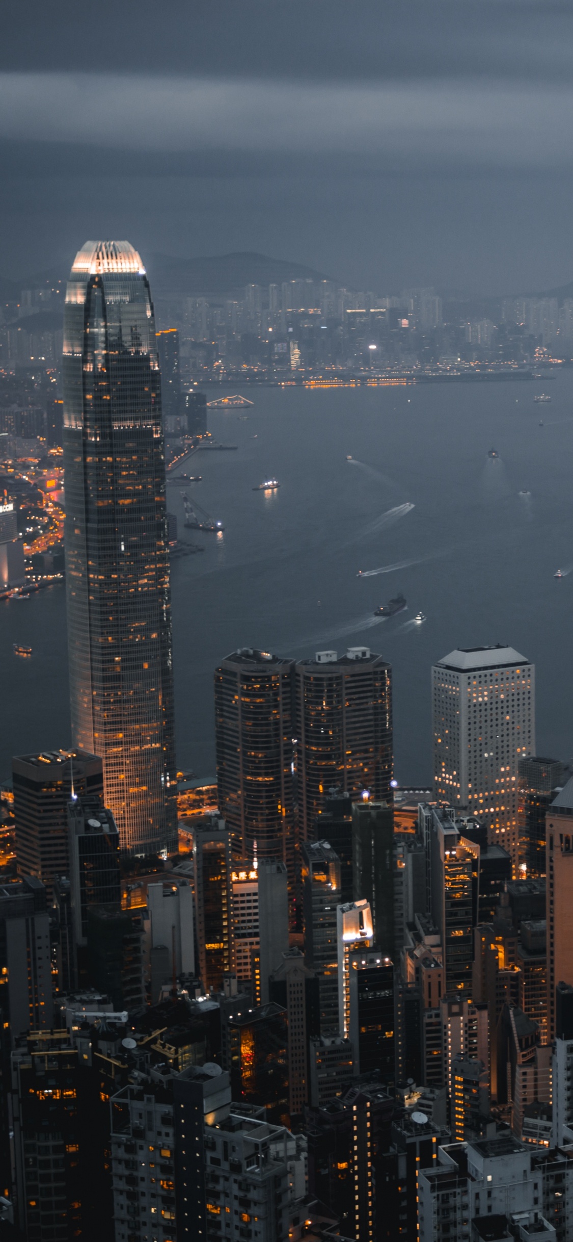 香港, 城市景观, 城市, 大都会, 天际线 壁纸 1125x2436 允许